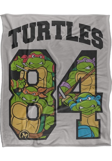 Tmnt 84 İpeksi Süper Yumuşak Battaniye 152cm X 127cm Çok Renkli Diğer