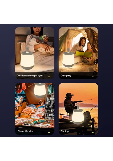 Maiyame 18 Led'li El Tutan Gece Lambası - Kumandalı Ve Dokunmatik Kontrol, 16 Renk, 4 Işık Modu, Usb-c Şarj, 1800mah Pil, Ev Ve Kamp Kullanıma Uygun Beyaz