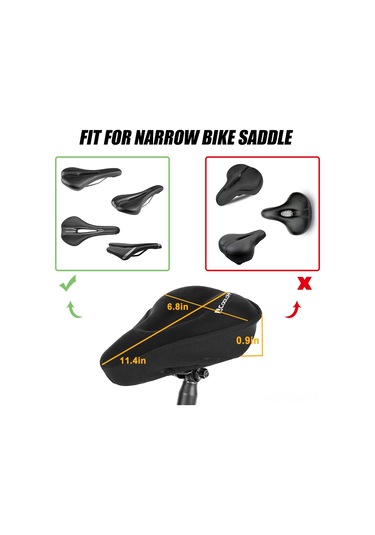 Springsun Bisiklet Selesi Kılıfı - Silikon Ve Sünger Kombinasyonu İle Rahat Sürüş Keyfi 110 Karakter Siyah