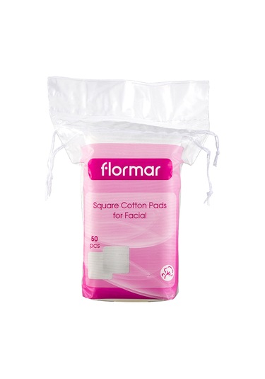 Flormar Makyaj Temizleyici Yüz Pedi - Square Cotton Pads For Facial 50 Adet 8690604175048