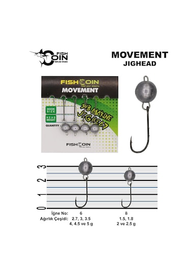 Fishcoin Movement Jighead 6-3 Gr