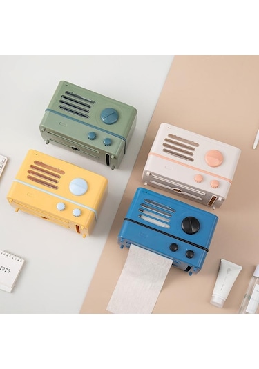 Yeşil Mengnı Taşınabilir Rulo Tutucu Su Geçirmez Saklama Kutusu Çok Fonksiyonlu Doku Kutusu Duvara Monte Tuvalet Kağıdı Tutucu Banyo Aksesuarları