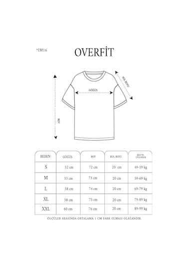 Unisex Düz Biskilet Yaka Oversize T-shirt - Gri Gri