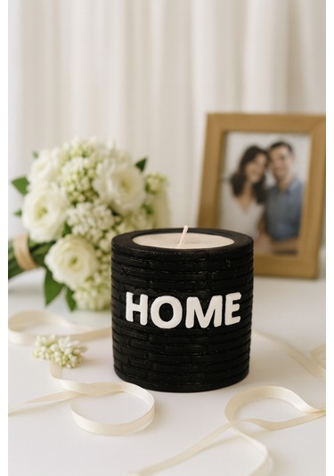 Dekoratif Kokulu Mum Home Siyah Home