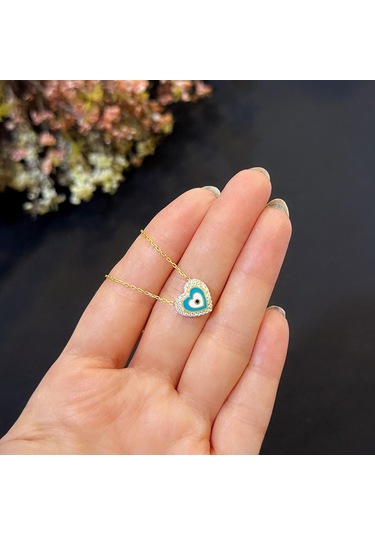 Stela Kalp Kolye Gümüş Sarı