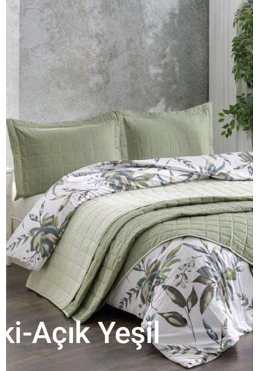 Kristal Casual 7 Parça Çift Taraflı Gelin Seti Haki - Açık Yeşil Açık Yeşil