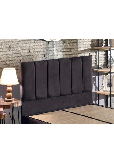 Nironyatak Piano Lite Tek Kişilik Yatak Başlığı - 120 Cm Siyah Kumaş Başlık