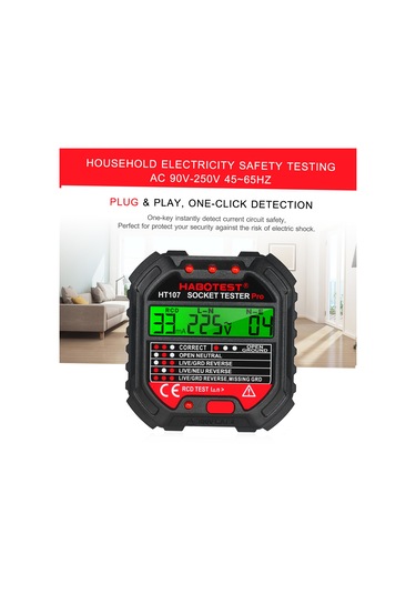 Springsun Habotest Ht107d: 90 - 250v, Otomatik Polarite & Sigorta Bulucu