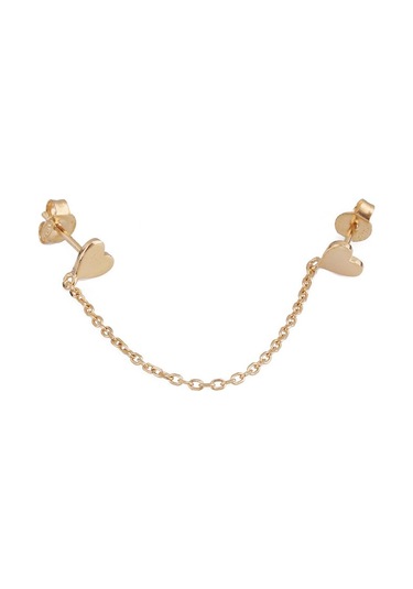 Masaliko Kalp Gümüş Küpe - 925 Ayar Gümüş, Minimal Küpe, Altın Kaplama Altın