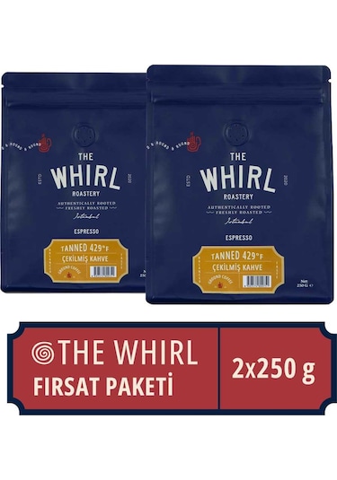 The Whirl Espresso Tanned 429°F Çekilmiş Kahve 250 G x 2 Adet
