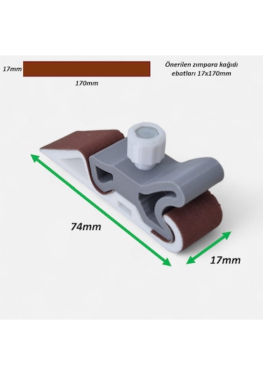 3'lü Mini Zımpara Takozu Seti 17x74mm