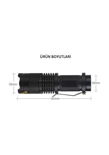 Exeo Led Bisiklet Ön Işığı 3 Modlu Far Işık Su Geçirmez Mini Siyah