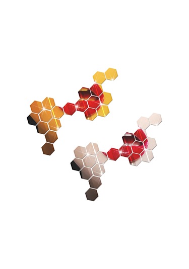 Xiyyadms Güncel Ev Dekoru: Silver Hexagon Akrilik Ayna Sticker, Dıy Tasarım İle Evini Özel Ve Sanatsal Hale Getir Gümüş