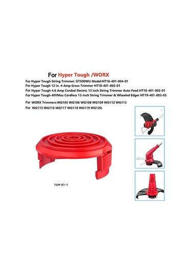 Maiyame Hyper Tough Gt500wu, Ht18-401-004-01, Ht19-401-003-03 Ve Wg Serisi Budama Makinaları İçin Plastik İp Bobin Kapak Kapağı 1 Adet