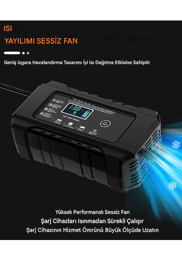 Rj-c1 12v 6a Göstergeli Asitli Kurşun Aküler Için Desülfatör Akü Şarj Cihazı Takviye Değildir