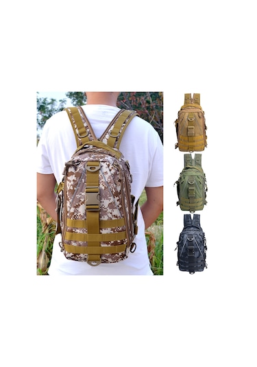Çok Amaçlı Taktik Sling Paketi Sırt Çantası Açık Balıkçılık Haki