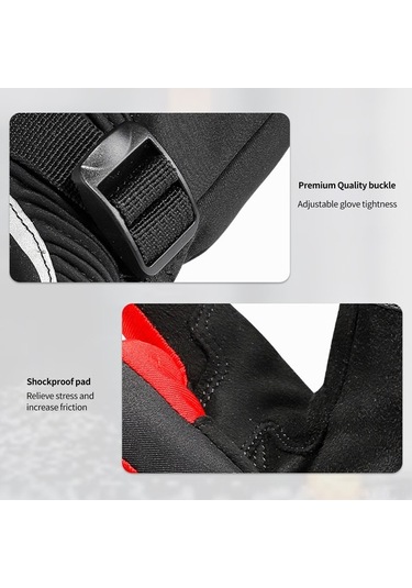 Novahub Kışlık Su Geçirmez Motosiklet Eldiveni - Sıcak Tutan Polyester Mikrofiber Eldiven