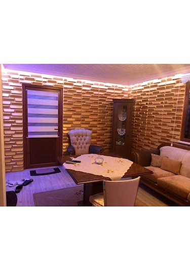 3 Boyutlu Boyanabilir Pvc Duvar Paneli Gold 50-50 Cm 4 Adet-1 Metrekare