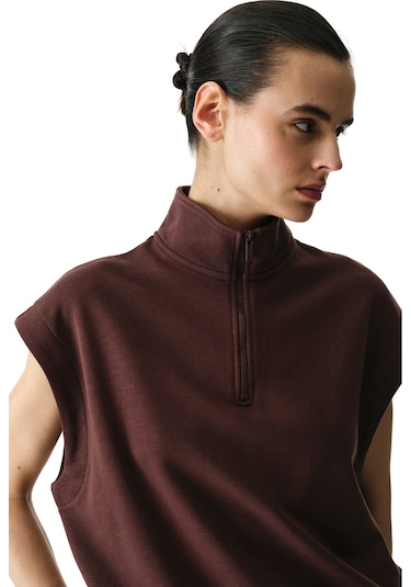 Penti Kahverengi Nura Half Zip Sweatshirt