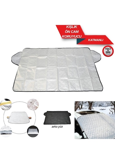 Kışlık Ön Cam Koruyucu Kar Buz Önleyici Katmanlı 150x116 Cm 1