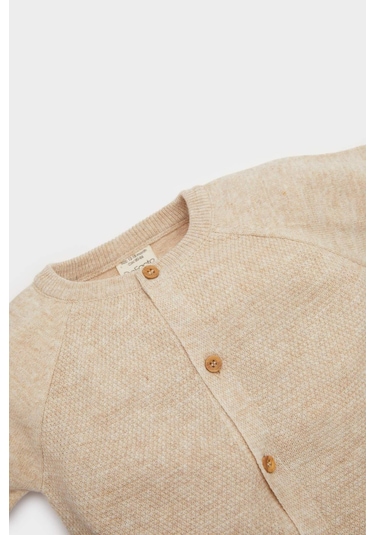 Defacto Erkek Bebek Bisiklet Yaka Düğmeli Hırka A3833a525aubg155 Bej