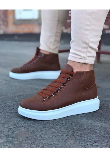 Wagoon Wg032 Taba Bağcıklı Sneakers Yarım Bilek Bot Çok Renkli