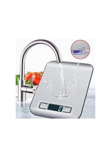 Wondernest Terazisi Paslanmaz Mutfak Lcd Ekranlı Dijital Çelik 5kg/1g Gümüş