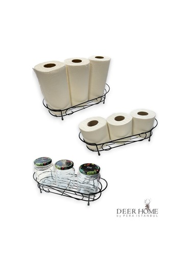 Paslanmaz Siyah Tezgah Üstü Banyo Mutfak Düzenleyici Raf Siyah