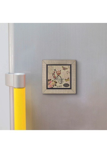 Hollanda Bisklet Görseli Baskılı Mdf Magnet 7x7 164