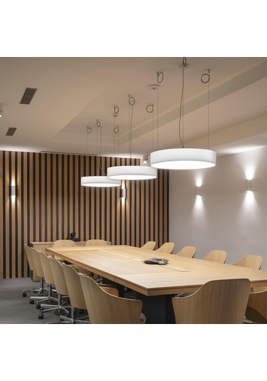 Yuvarlak Modern Led Avize Linear Davul Armatür Lineer