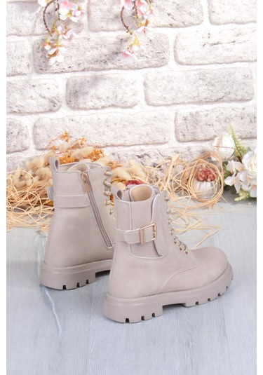 Fort Cool Aleda Anatomik Sıcak Astar Kaymaz Taban Kız Çocuk Bot Bej