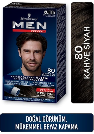 Men Perfect Saç Boyası 80 - Kahve Siyah X 3 Adet set-hnkl-2528-5084
