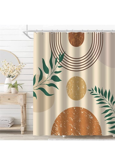 Duş Perdesi Su Geçirmez Kumaş Boho Banyo Perdeleri Ev Banyo Perdeleri Kancalı Aksesuarlar-b Diğer