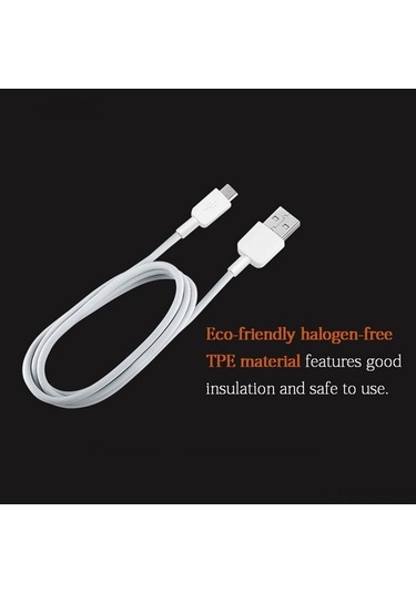 Sandwich Beyaz Tpe Usb Type-a'dan Micro Usb'ye 2a Hızlı Şarj Ve Veri Transfer Kablosu Altın Kaplama, Eşsiz Arayüz