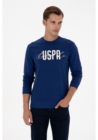 U.S. Polo Assn. Erkek Regular Fit Bisiklet Yaka İndigo İnce Sweatshirt 50315570-VR028 U.S. Polo Assn. Erkek Regular Fit Bisiklet Yaka İndigo İnce Sweatshirt 50315570-VR028