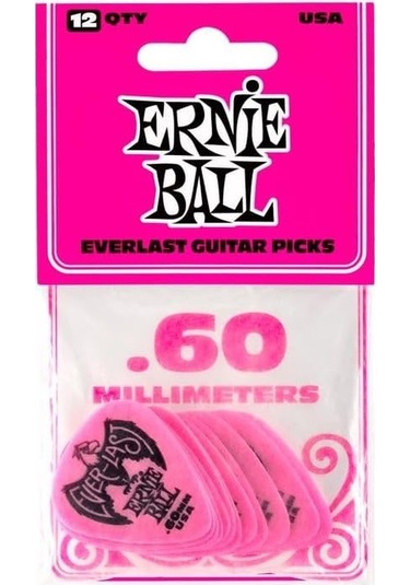 Ernie Ball P09179 Gitar Penası 12 Adet Everlast 0.60 Mm Pembe