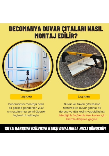 Decomanya Boyanabilir Duvar Çıtası 2,5 Cm