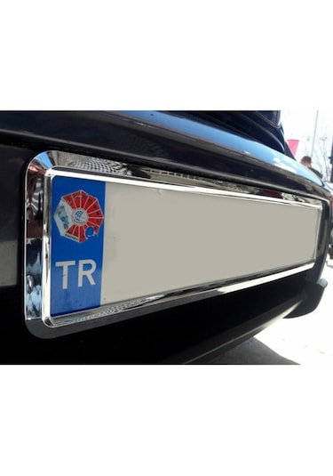 Krom Çerçeveli Esnek Araç Takmatik Plakalık Oto Plakalık Plaka Altı Altlığı 1 Adet (00) (ŞüsCarOto Aksesuar)
