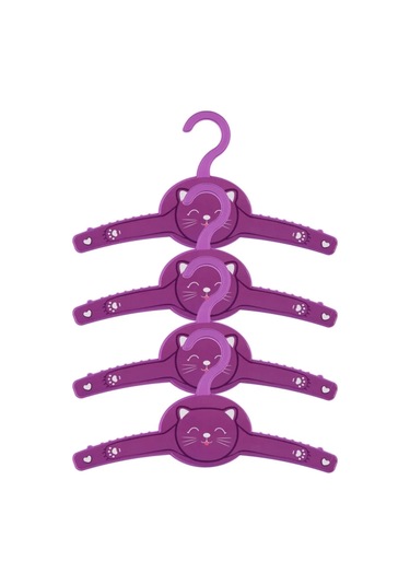 Funny 4lü Giysi Askısı Kedi Royaleks-g228-b-c Renkli