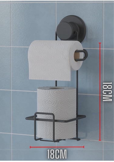 Suntel Yedekli Rulo Tuvalet Kağıtlığı, İster Yapıştır İster Vidala, Tuvalet Kağıdı Askısı