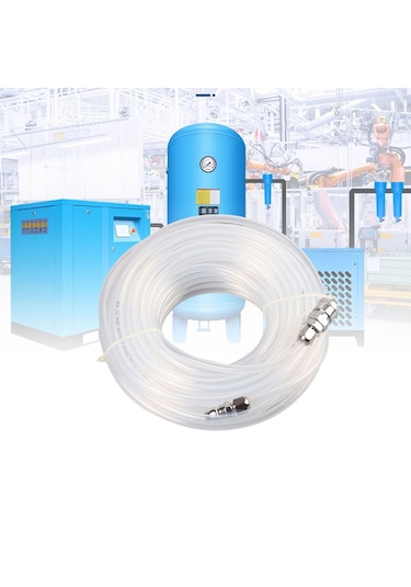 Suntek Otomotiv Mağazaları Için Pnömatik Düz Boru Beyaz-10m