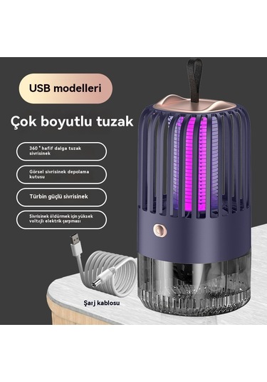 Jian Fan Elektrikşoku Sivrisinek Öldürücü, Lambaşarj Açıkev Usb Sivrisinek Öldür Sivrisinek Kovucu İkisi Bir Arada Sivrisinek Kovucu Beyaz