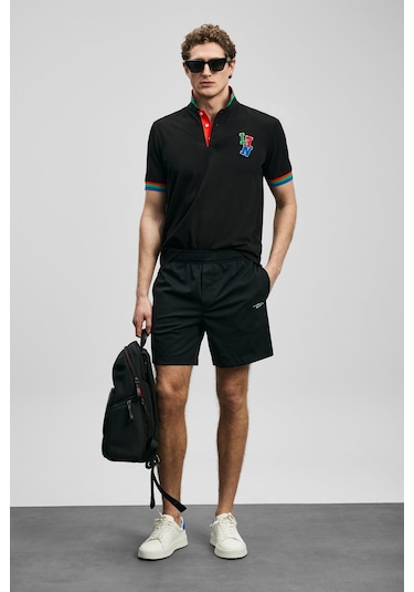 Lufian Fun Smart Erkek Polo T-shirt 111040231 Siyah