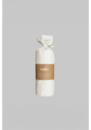 Sarev Ekru %100 Pamuk Tek Kişilik 100 200 Cm 1 Adet Yastık Kılıflı Fitted Çarşaf Seti Ekru