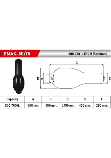 Membran 500 750 Litre - D150