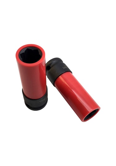 Konesam Mercedes Benz Uyumlu 17mm 6 Nokta Çiçek Desenli Tezyat Somunu, 1/2" Kare Giriş, 2009+ Model, 87mm Uzunluk, Korumalı Plastik Kılıf