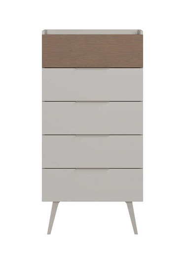 Milano 5 Çekmeceli Şifonyer - Vizon/zebra 60x121x44 Cm