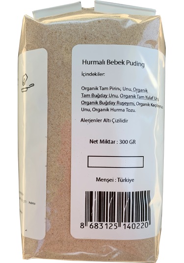 Ketbox Doğal Katkısız Hurmalı Bebek Pudingi Muhallebi Karışımı 300 G