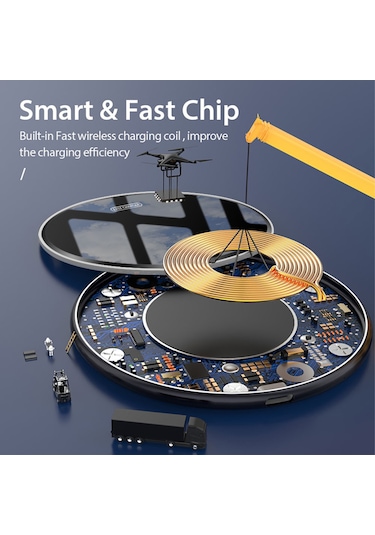 10w Wireless Kablosuz Hızlı Şarj Pedi Fast Charger Pad - Al4004