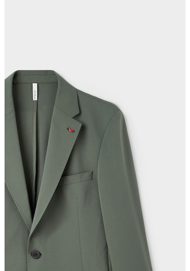 D's Damat Ds Damat Slim Fit Haki Düz Kumaş Ceket 5hc04st14436m Çok Renkli
